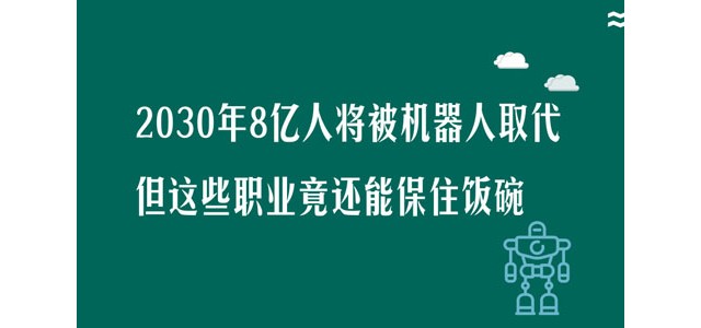 2030年8亿人将被机器人取代 但这些职业竟还能保住饭碗