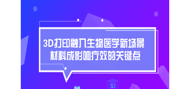 3D打印融入生物医学新场景 材料成影响疗效的关键点