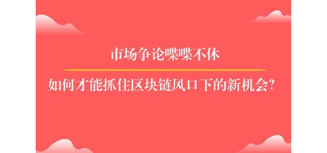 市场争论喋喋不休，如何才能抓住区块链风口下的新机会？